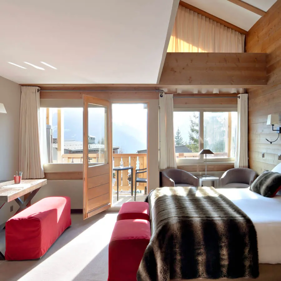 Family Suite interior at Hotel Vanessa Verbier, Swiss Alps