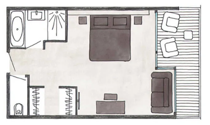 Plan de la Junior Suite - 30 m²