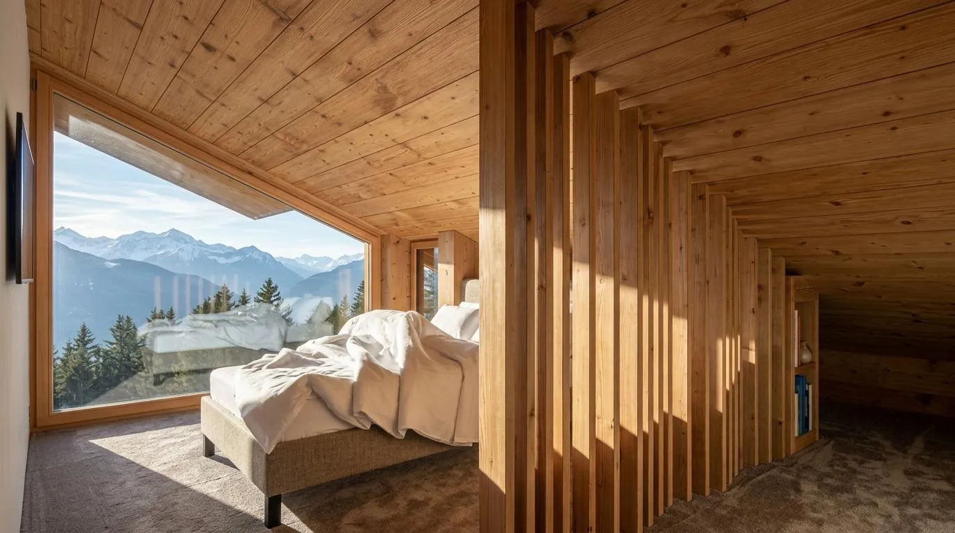 Suite Mont-Fort interior at Hotel Vanessa Verbier, Swiss Alps