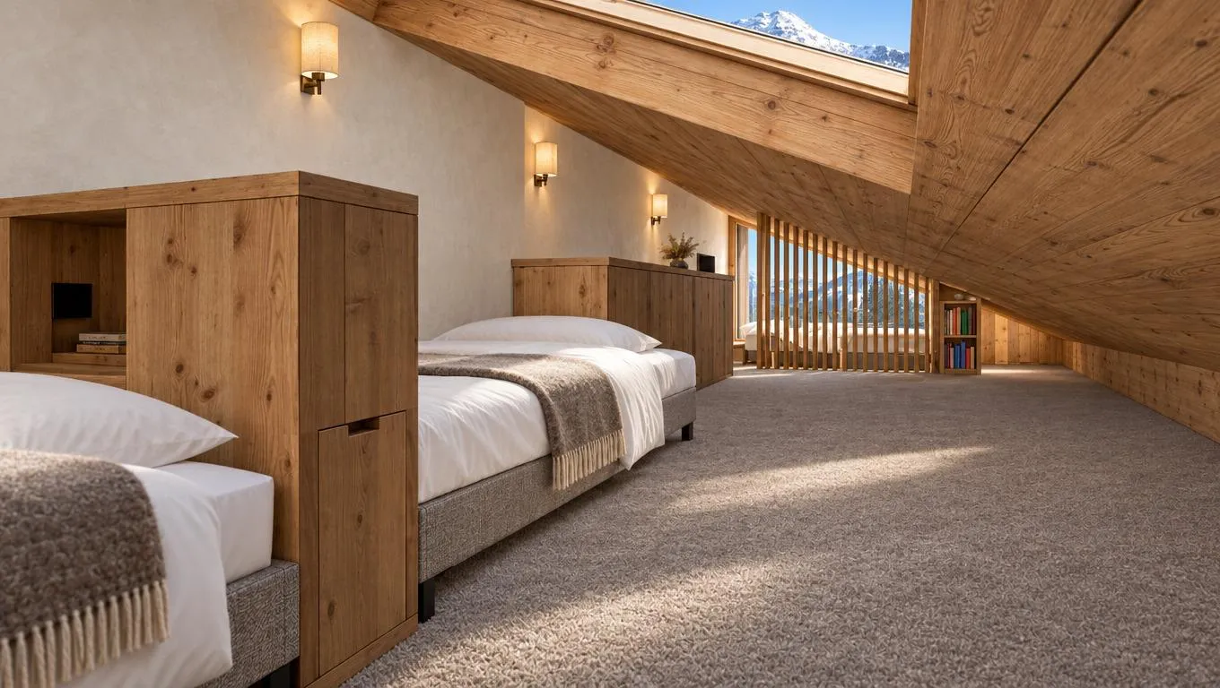 Suite Mont-Fort interior at Hotel Vanessa Verbier, Swiss Alps