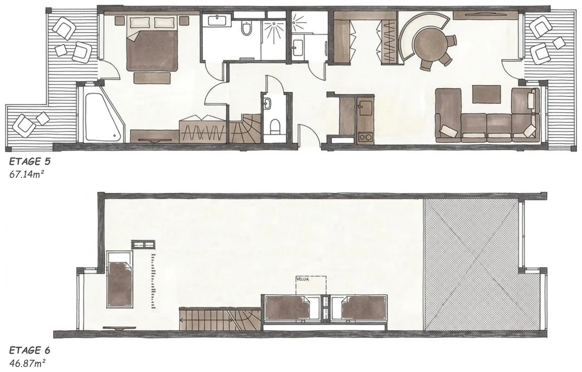 Plan de la Suite Mont-Fort - 115 m²